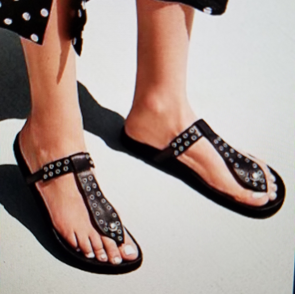 FREE PEOPLE Slip On Sandles Summer Nights Grommet